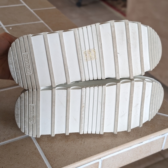 Miu Miu Genuine Leather Black Sneakers - Picture 7 of 9